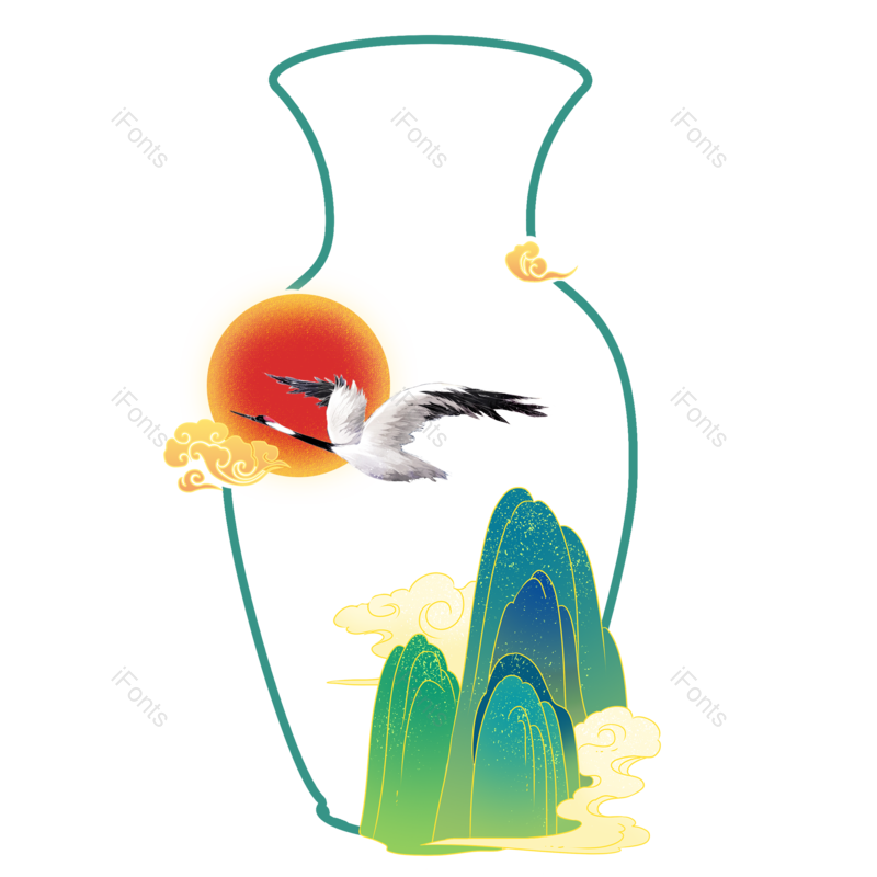 边框图片,花瓶元素,PNG,免抠素材